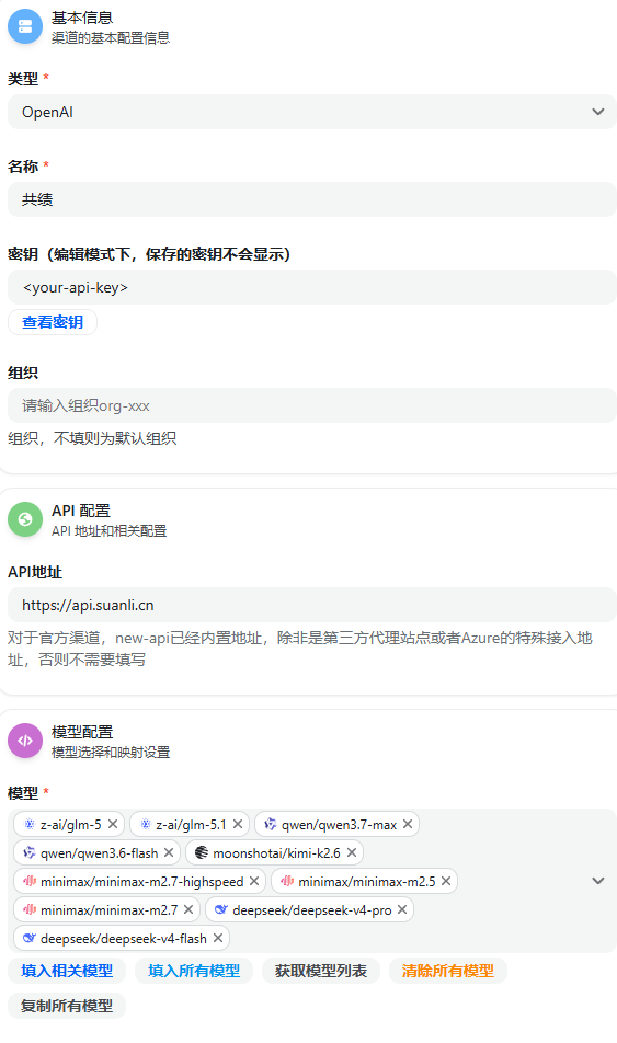 二、API 配置示意图