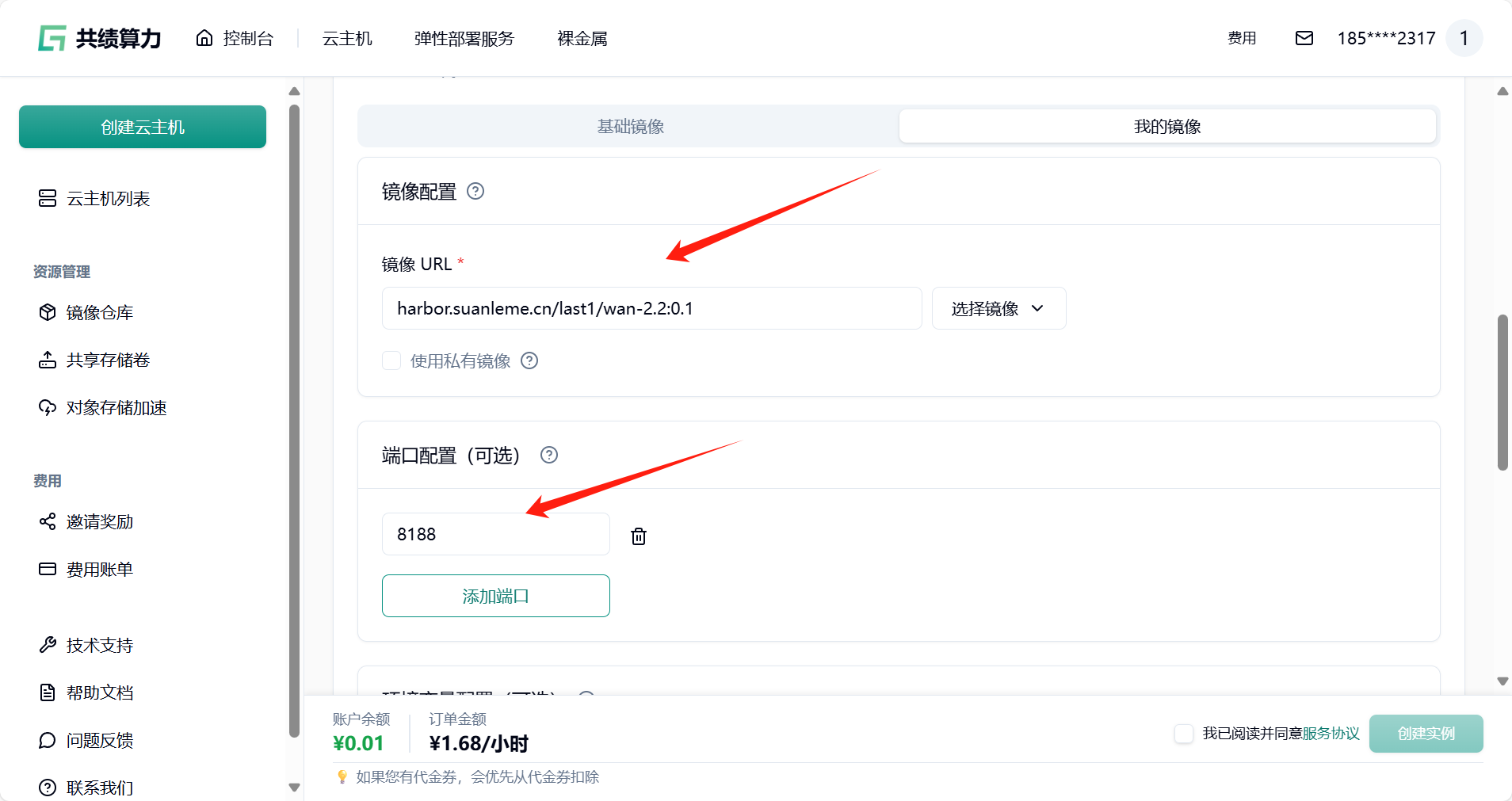 1 在云主机上部署 WAN2.2示意图