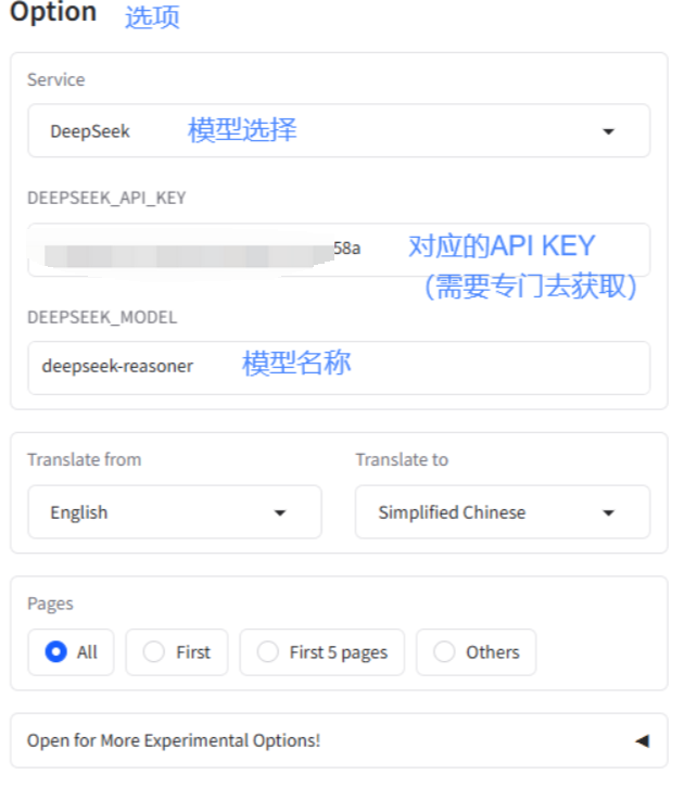 2.2 选项设置示意图
